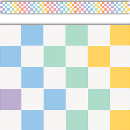 Checkers Straight Border Trim Cool For School