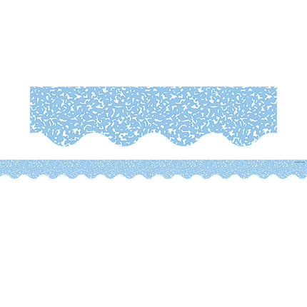 Composition Blue Scalloped Border