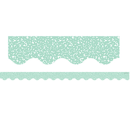 Composition Green Scalloped Border