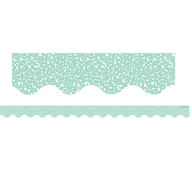 Composition Green Scalloped Border