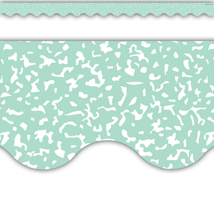 Composition Green Scalloped Border