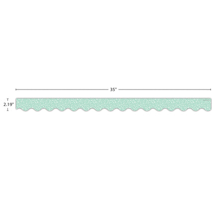 Composition Green Scalloped Border