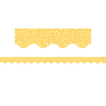 Composition Yellow Scalloped Border