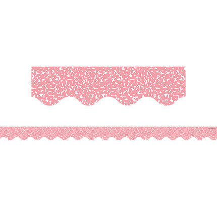 Composition Pink Scalloped Border