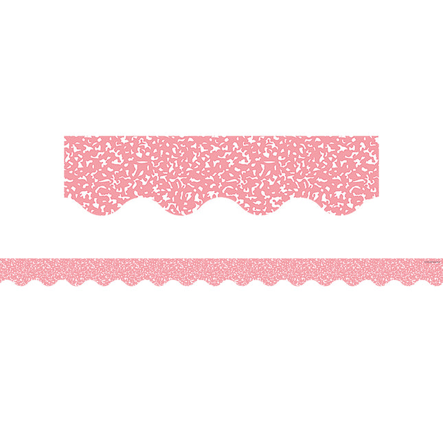 Composition Pink Scalloped Border
