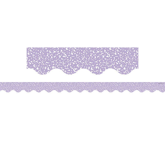 Composition Purple Scalloped Border