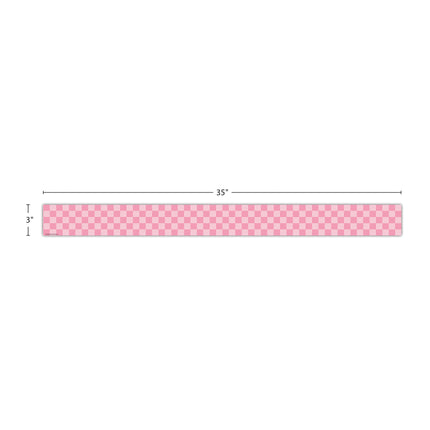 Pink Checkers Straight Border Trim Cool For School