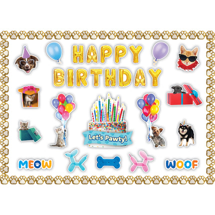 Cats And Dogs Happy Birthday Create & Decorate Quick Kit