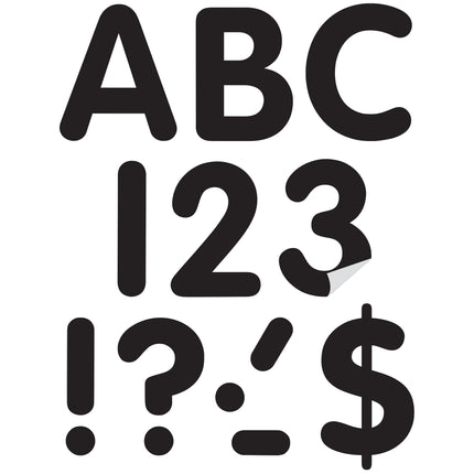 Black 4in Classic Adhesive Letters Uppercase