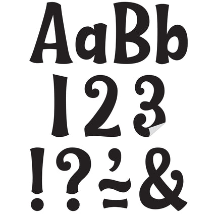 Black Wild Whimsy Adhesive Letters 4in