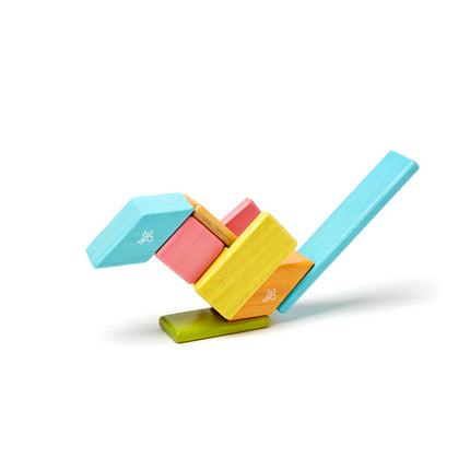 Magnetic Wooden Blocks, Tints, 14 Pieces