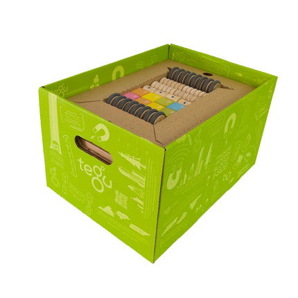 Classroom Magnetic Wooden Block Kit, 130 Pieces