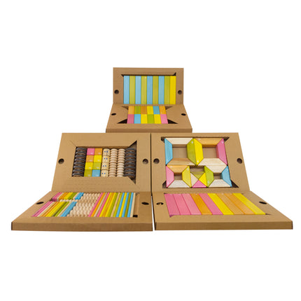 Classroom Magnetic Wooden Block Kit, 130 Pieces
