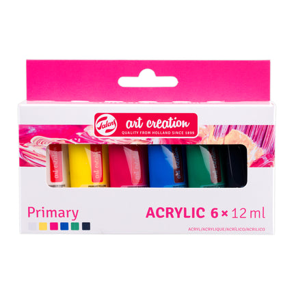 Acrylic Set 6 X 12ml Primary Talens Art Creation