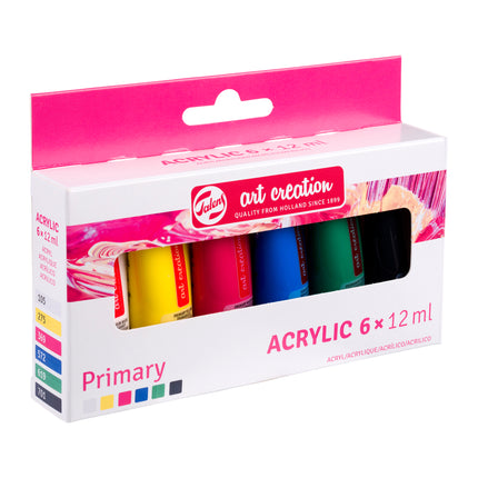Acrylic Set 6 X 12ml Primary Talens Art Creation