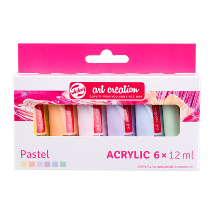 Acrylic Set 6 X 12ml Pastel Talens Art Creation