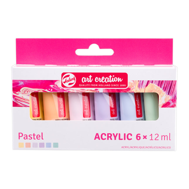 Acrylic Set 6 X 12ml Pastel Talens Art Creation
