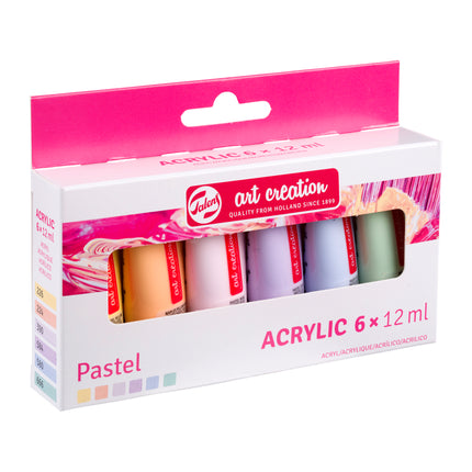 Acrylic Set 6 X 12ml Pastel Talens Art Creation