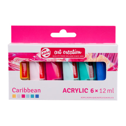 Acrylic Set 6 X 12ml Caribbean Talens Art Creation