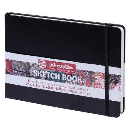 Sketchbook Black Cover 8.3x5.8in