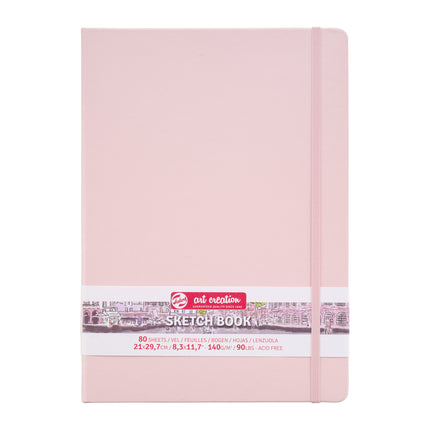 Sketchbook, 80 Sheets, Pastel Pink Cover