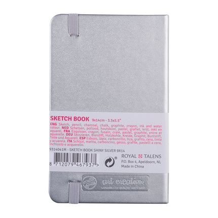 Sketchbook Shiny Silver 3.5x5.5in