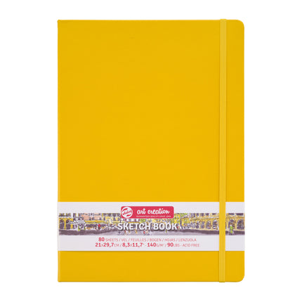 Sketchbook, 80 Sheets, Golden Yellow Cover