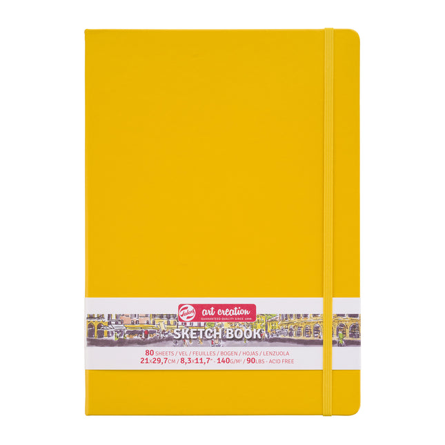Sketchbook, 80 Sheets, Golden Yellow Cover