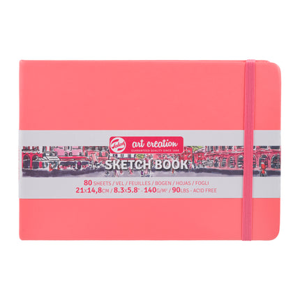 Sketchbook Coral Red Cover 8.3x5.8