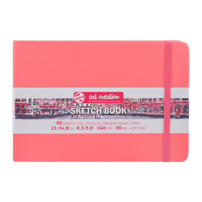 Sketchbook Coral Red Cover 8.3x5.8
