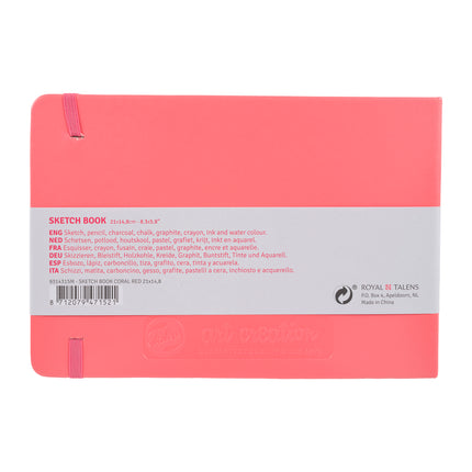 Sketchbook Coral Red Cover 8.3x5.8