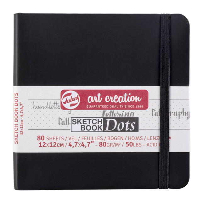 Dotted Sketchbook 4.7x4.7in Black