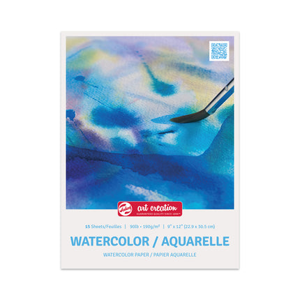 Art Creation Watercolor Paper 9x12 90lb 15 Sheets