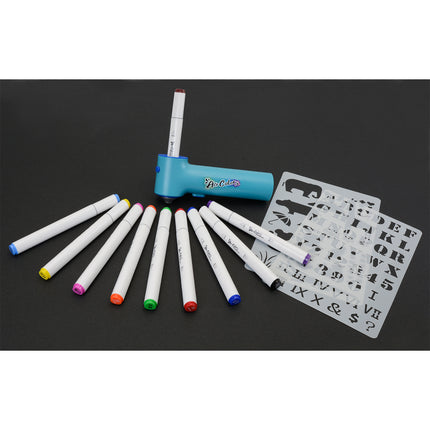 Aircolor Airbrush Kit with Markers & Stencils