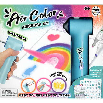 Aircolor Airbrush Kit with Markers & Stencils