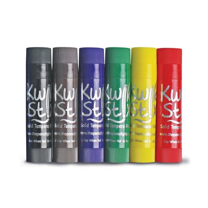 Solid Tempera Paint Stick, 6 Primary Colors