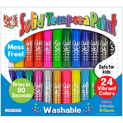 Solid Tempera Paint Stick, Classic, Neon & Metallic Colors