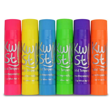 Solid Tempera Paint Stick, Neon Colors, 6 Count