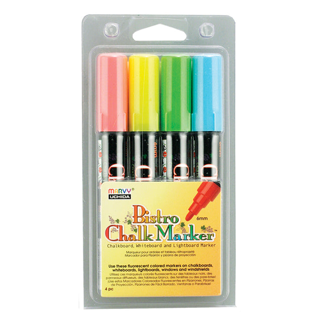 Broad Point Chalk Marker Set Fluorescent