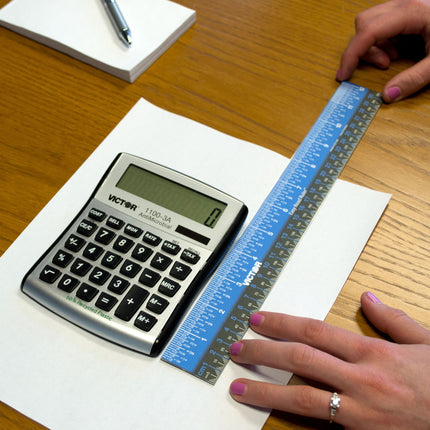 Easy Read™ Ruler, Plastic, Blue/Black, 12"
