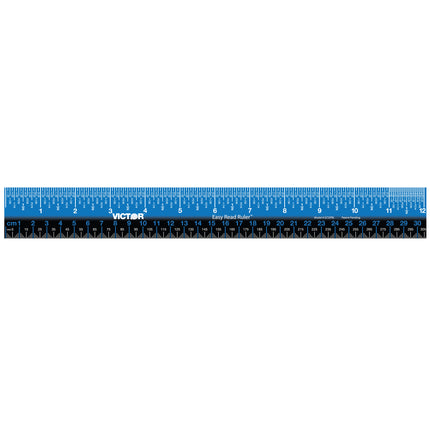 Easy Read™ Ruler, Plastic, Blue/Black, 12"