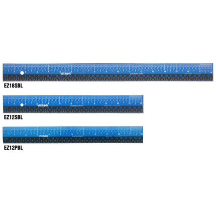 Easy Read™ Ruler, Plastic, Blue/Black, 12"