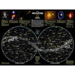 The Heavens Map, Laminated, 30.5" x 22.75"