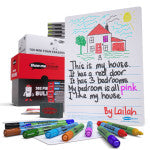 100ct A4 Picture Story Lapboards W/pens & Erasers