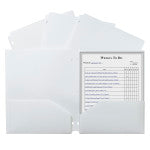 C-Line® Two-Pocket Poly Portfolio with Three-Hole Punch, White