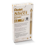 Slicci Gold 0.8mm Gel Pen Metallic Needle Tip, 12ct