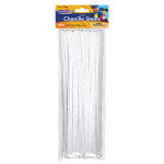Jumbo Chenille Stems White 100 Pcs