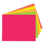 Peacock Poster Board Pks 5 Assorted Fluorescent Colors