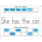 Touch-Stik™ Phonics Tiles & Mat, Sentence Building Set, 100 Tiles