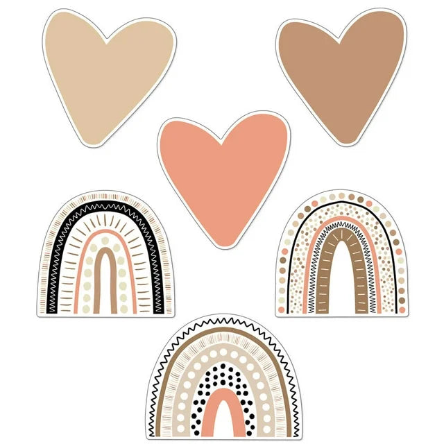 Simply Stylish Boho Rainbows and Heart Accents